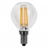 LED Лампа G45 E14  5 Вт. прозрачная серии Филамент