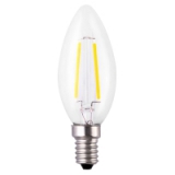 LED Лампа С35 (свеча) E14 3W прозрачная серии Филамент