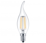 LED Лампа С35TA E14 3Вт (свеча на ветру) серии Филамент